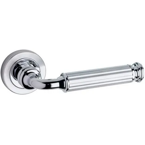 Дверная ручка на круглом основании Pasini Meteor 3231 хром/матовый хром