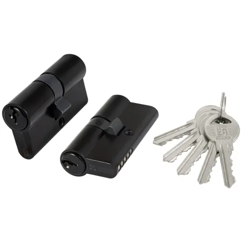 Цилиндровый Fuaro механизм (100 ZA/60) 1000ZAKey60(25+10+25) BL черный 5Key