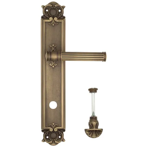 Дверная ручка Venezia \"IMPERO\" WC-4 на планке PL97 матовая бронза