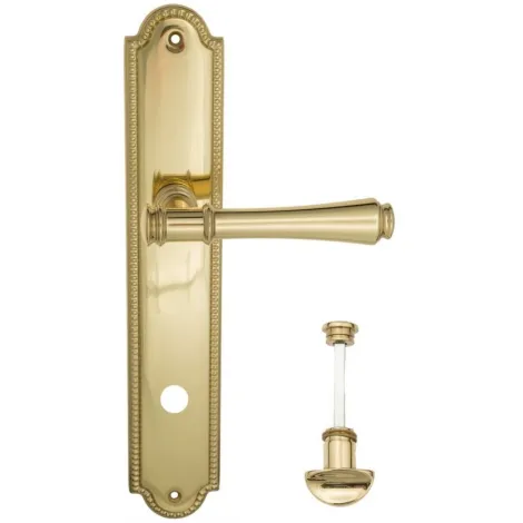 Дверная ручка Venezia \"CALLISTO\" WC-2 на планке PL98 полированная латунь
