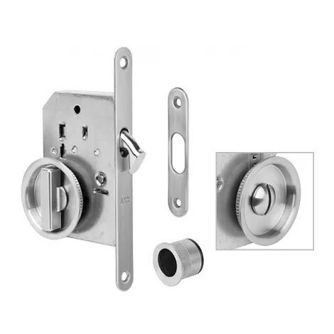 Крюковый замок Tupai 3910-16 WC для раздвижных дверей нержавеющая сталь