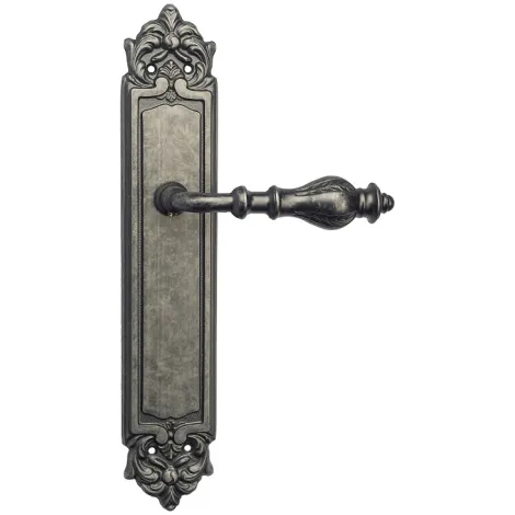Дверная ручка Venezia \"GIFESTION\" на планке PL96 античное серебро