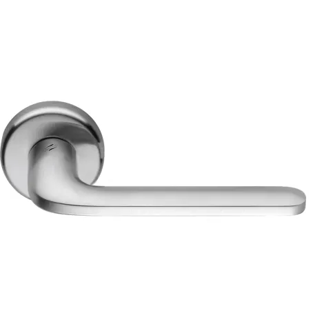 Дверная ручка на круглом основании Colombo Roboquattro CD69 матовый хром