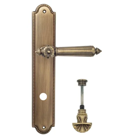 Дверная ручка Venezia \"CASTELLO\" WC-4 на планке PL98 матовая бронза