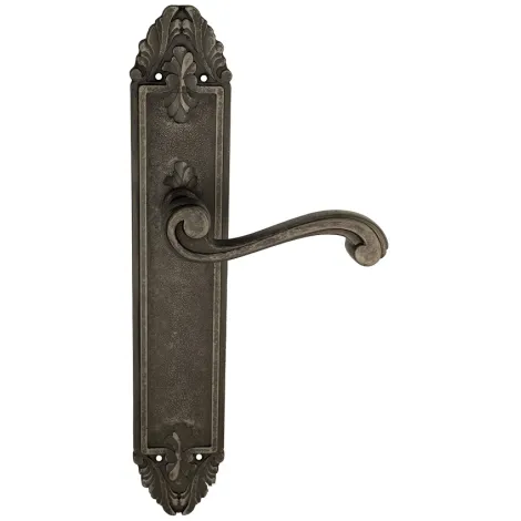 Дверная ручка Venezia \"VIVALDI\" на планке PL90 античное серебро