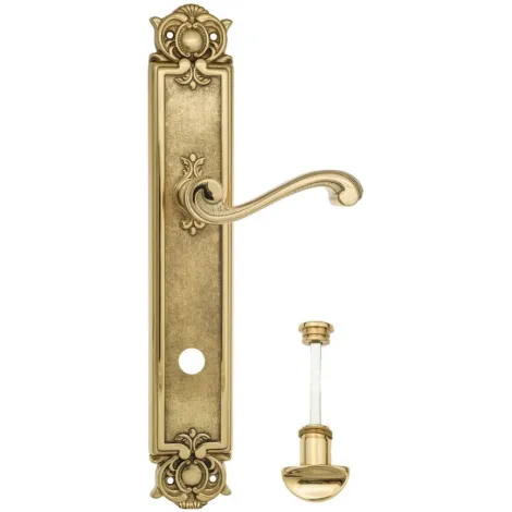 Дверная ручка Venezia \"VIVALDI\" WC-2 на планке PL97 полированная латунь