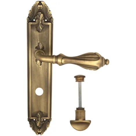 Дверная ручка Venezia \"ANAFESTO\" WC-2 на планке PL90 матовая бронза