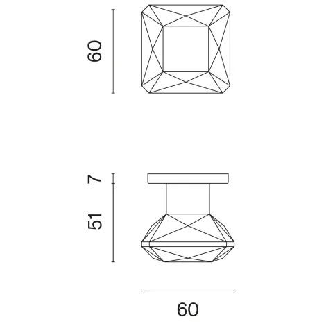 Дверная ручка двусторонняя на квадратном основании APRILE QUINCE Q LC полированный хром