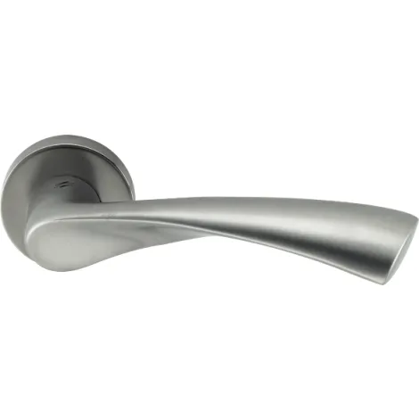 Дверная ручка на круглом основании Colombo Flessa матовый никель