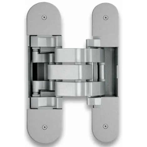 Петля скрытой установки универсальная Otlav Invisacta 570 3D (120x23 мм) 60кг серебро матовое