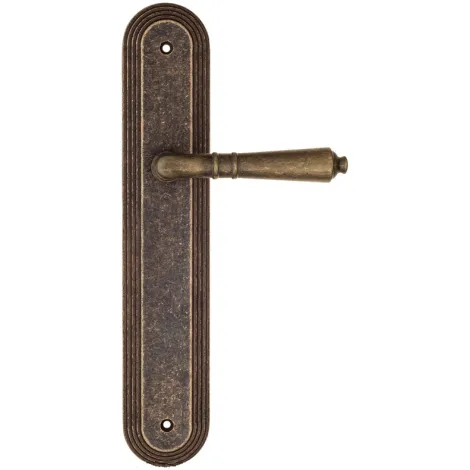 Дверная ручка на планке Fratelli Cattini \"TOSCANA\" PL288-BA античная бронза