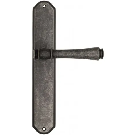 Дверная ручка Venezia \"CALLISTO\" на планке PL02 античное серебро