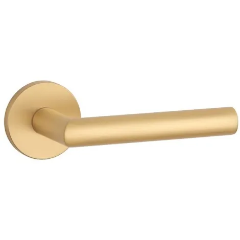 Дверная ручка на круглом основании APRILE ARABIS R 7S GOLD SATIN матовое золото