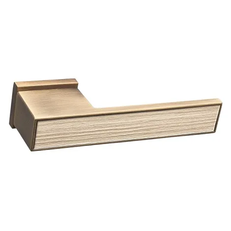 Дверная ручка на прямоугольном основании Fratelli Cattini \"COSMO NATURA SOLE\" 6-BY матовая бронза