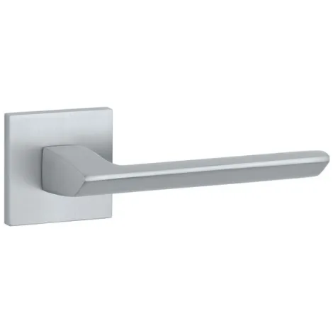 Дверная ручка на квадратном основании STILE OGA Q SLIMM 7mm PSC матовый хром
