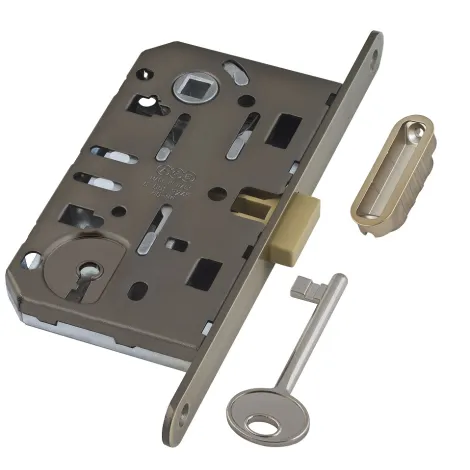 Замок магнитный под кабинетный ключ AGB MEDIANA POLARIS B06101.50.12.640 с ответной планкой  античная бронза