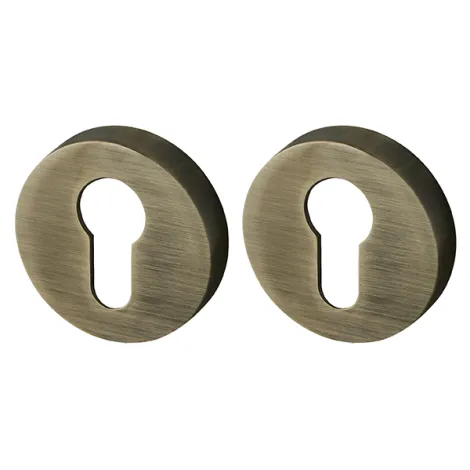 Накладка под цилиндр на круглом основании Armadillo ET URB АВ-7 бронза 2 шт