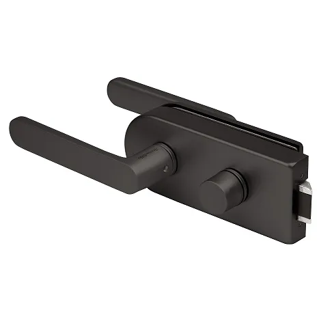 Комплект: замок + ручка для стеклянной двери Armadillo Space.GL.LWC BL черный