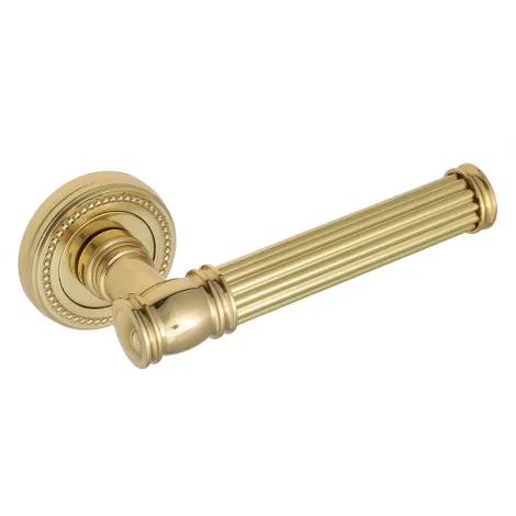 Дверная ручка на круглом основании Venezia \"IMPERO\" D3 полированная латунь