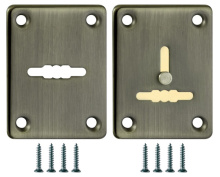 Декоративная накладка Fuaro ESC081/082-ABG-6 бронза на сув. замок сталь (1 пара)