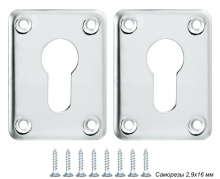 Декоративная накладка Punto ESC083-SS (нержавейка) на цилиндр (1 пара) \"1\"