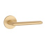 Дверная ручка на круглом основании STILE AVA R GOLD SATIN золото матовое