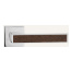 Дверная ручка на квадратном основании Linea Cali ZEN 1158/019 CR хром глянцевый/дерево WENGE