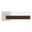 Дверная ручка на квадратном основании Linea Cali ZEN 1158/019 CS хром матовый/дерево WENGE