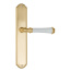 Дверная ручка на планке Fratelli Cattini \"GRACIA CERAMICA BIANCO\" PL02-OLV полированная латунь