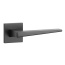 Дверная ручка на квадратном основании STILE EDA Q SLIMM 7mm BLACK черный