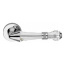 Дверная ручка на круглом основании Linea Cali LUCE mesh 1446/023 CR хром глянцевый/хрусталь SWAROVSKI