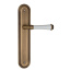 Дверная ручка на планке Fratelli Cattini \"GRACIA CERAMICA BIANCO\" PL288-BY матовая бронза