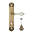 Дверная ручка Venezia \"COLOSSEO\" белая керамика паутинка WC-4 на планке PL87 матовая бронза